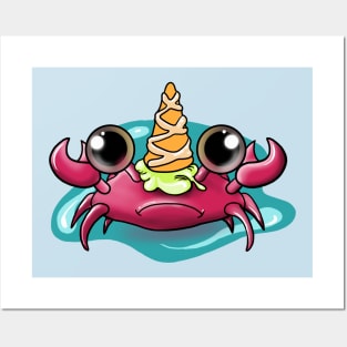 Cute Stuff Unicorn Crab Posters and Art